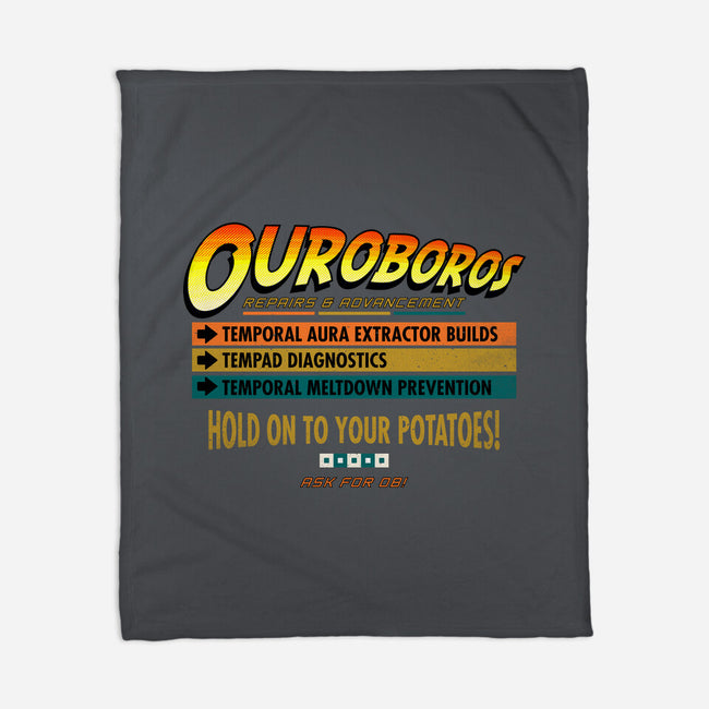 Ouroboros Repairs-None-Fleece-Blanket-rocketman_art