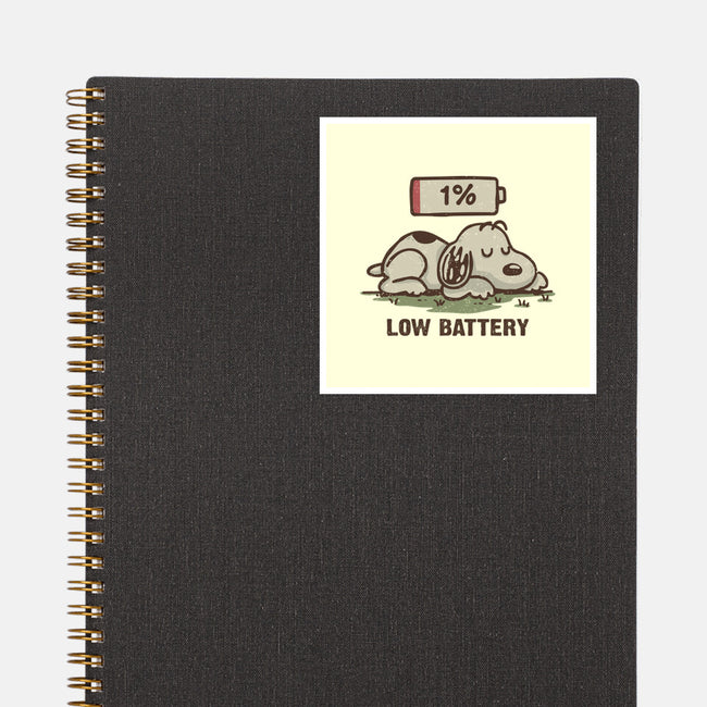 Low Battery-None-Glossy-Sticker-Xentee