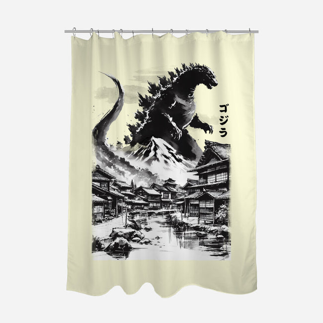 King In The Japanese Village-None-Polyester-Shower Curtain-DrMonekers