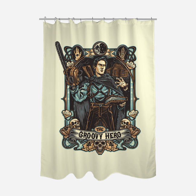 The Groovy Hero-None-Polyester-Shower Curtain-momma_gorilla