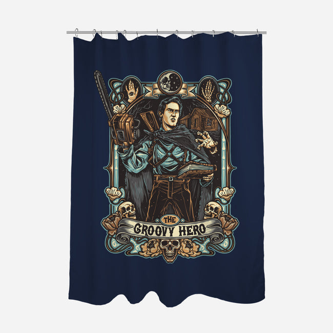 The Groovy Hero-None-Polyester-Shower Curtain-momma_gorilla