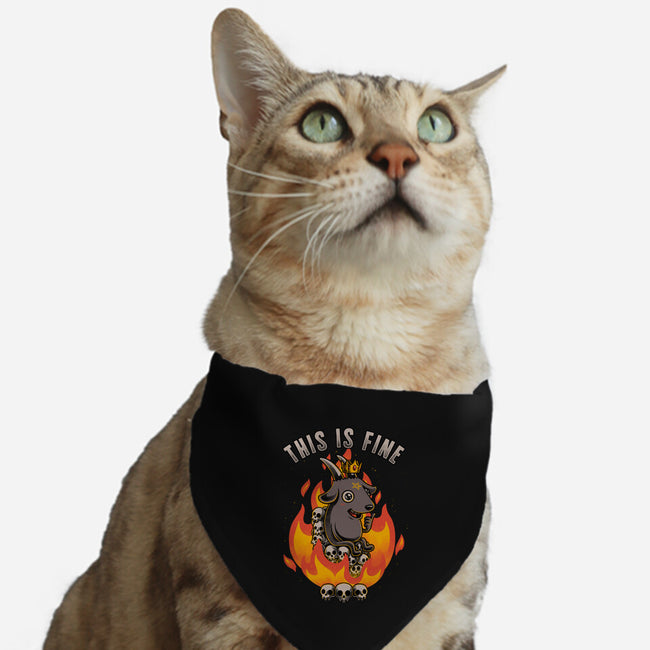 Fire Demon Meme Fine-Cat-Adjustable-Pet Collar-Studio Mootant