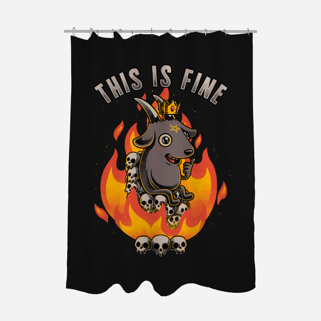 Fire Demon Meme Fine-None-Polyester-Shower Curtain-Studio Mootant
