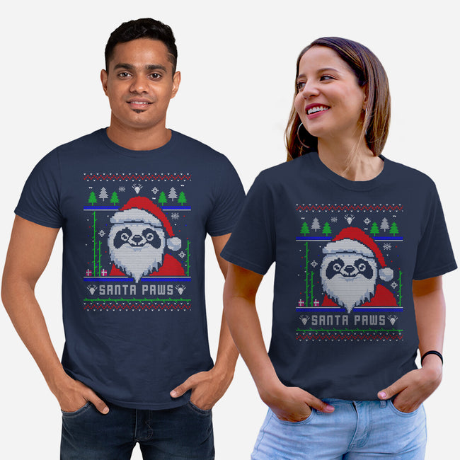 Santa Paws Christmas Panda-Unisex-Basic-Tee-constantine2454