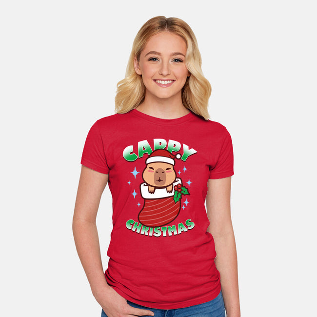 Cappy Xmas-Womens-Fitted-Tee-Boggs Nicolas