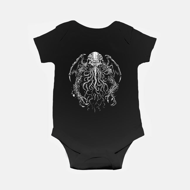 Great Old One Behind The Shadows-Baby-Basic-Onesie-DrMonekers