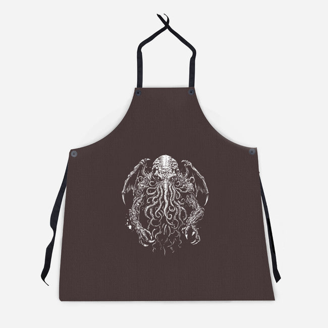 Great Old One Behind The Shadows-Unisex-Kitchen-Apron-DrMonekers