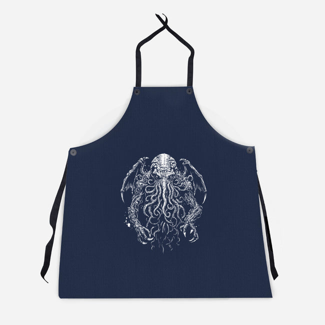 Great Old One Behind The Shadows-Unisex-Kitchen-Apron-DrMonekers