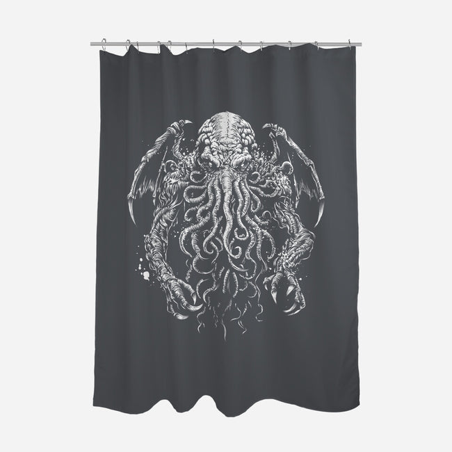 Great Old One Behind The Shadows-None-Polyester-Shower Curtain-DrMonekers