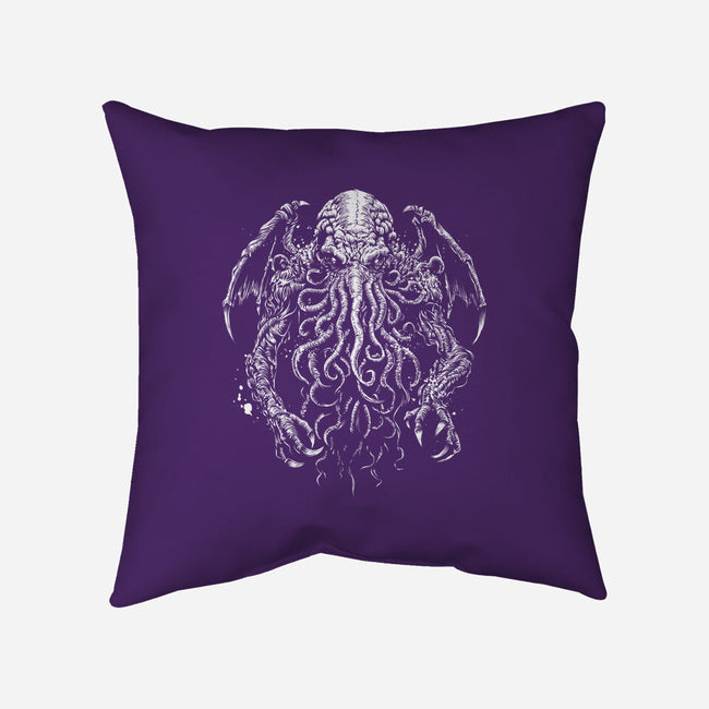 Great Old One Behind The Shadows-None-Removable Cover-Throw Pillow-DrMonekers