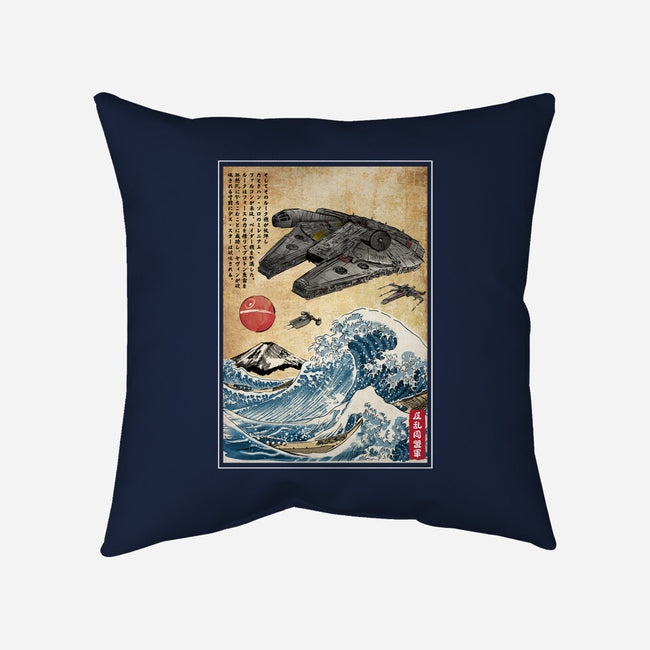 Rebels In Japan Woodblock-None-Removable Cover-Throw Pillow-DrMonekers