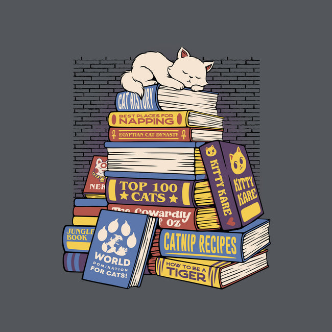 Cat Books Feline Library-None-Beach-Towel-tobefonseca