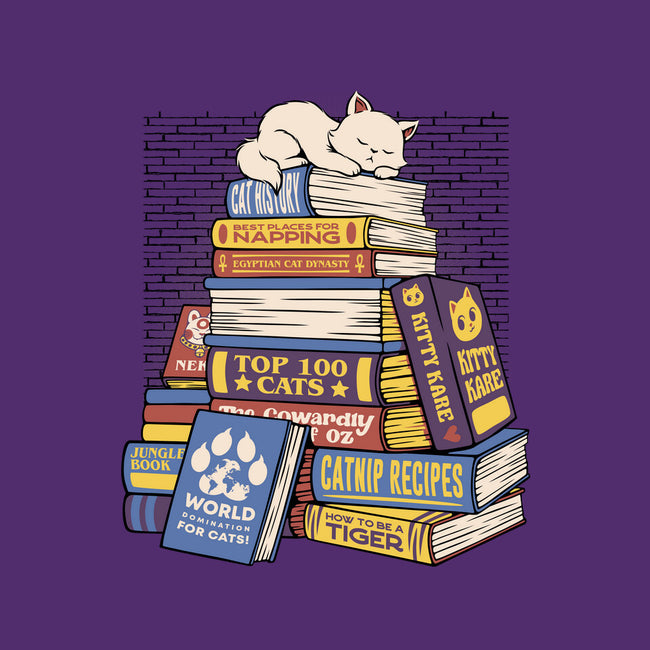 Cat Books Feline Library-Unisex-Kitchen-Apron-tobefonseca