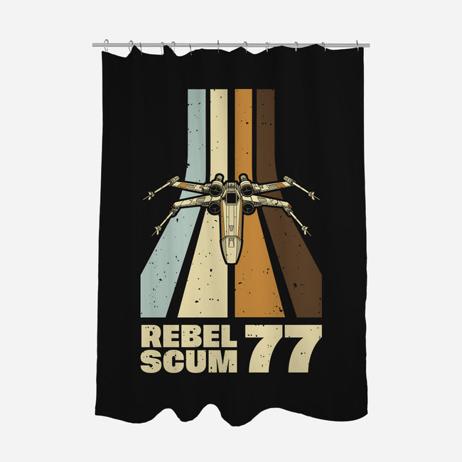 Retro Vintage Scum-None-Polyester-Shower Curtain-retrodivision