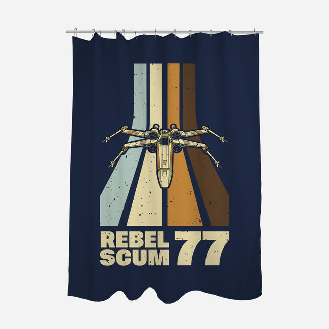 Retro Vintage Scum-None-Polyester-Shower Curtain-retrodivision