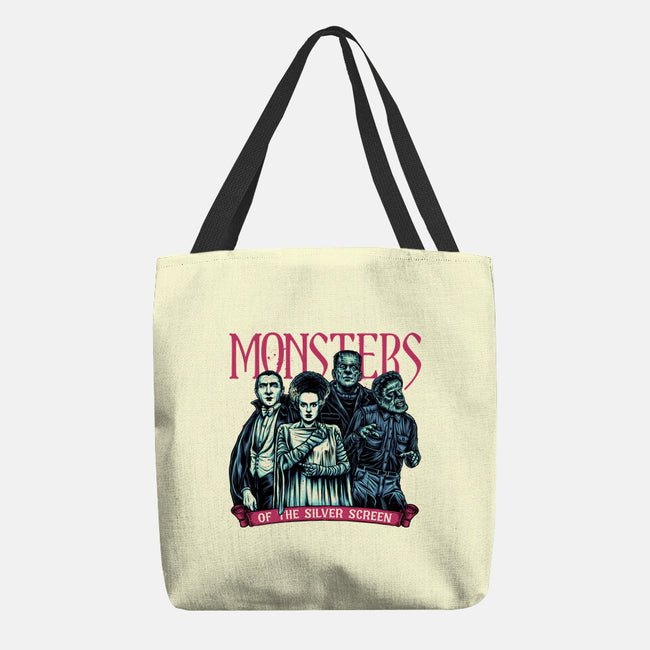 Monsters Of The Silver Screen-None-Basic Tote-Bag-momma_gorilla