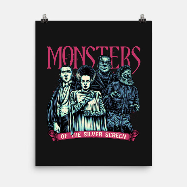 Monsters Of The Silver Screen-None-Matte-Poster-momma_gorilla