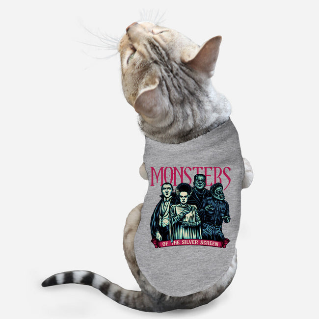 Monsters Of The Silver Screen-Cat-Basic-Pet Tank-momma_gorilla