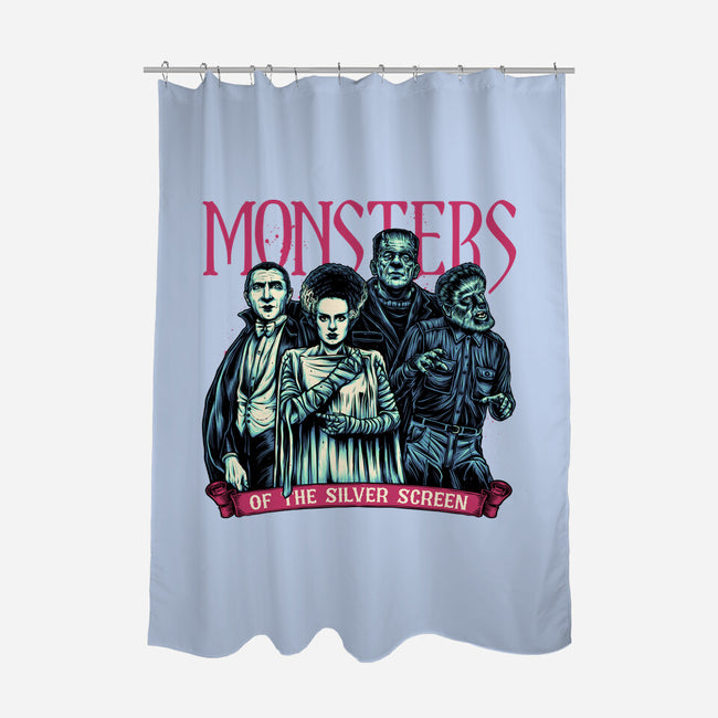 Monsters Of The Silver Screen-None-Polyester-Shower Curtain-momma_gorilla