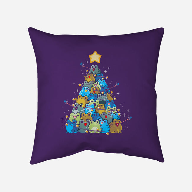 Froggy Christmas-None-Removable Cover-Throw Pillow-Vallina84