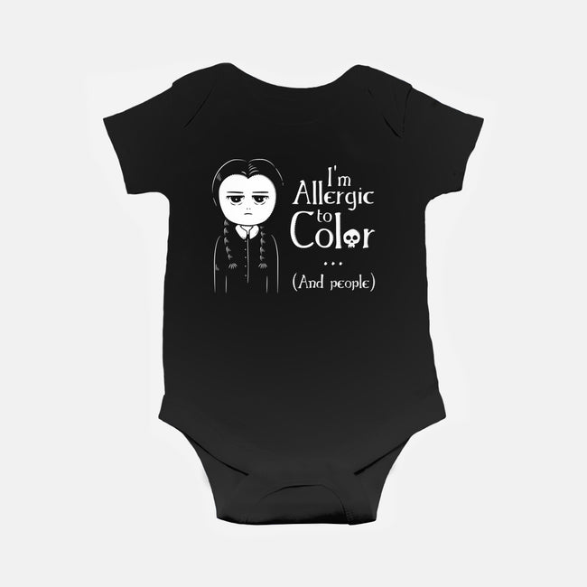 Allergic To Color-Baby-Basic-Onesie-ducfrench