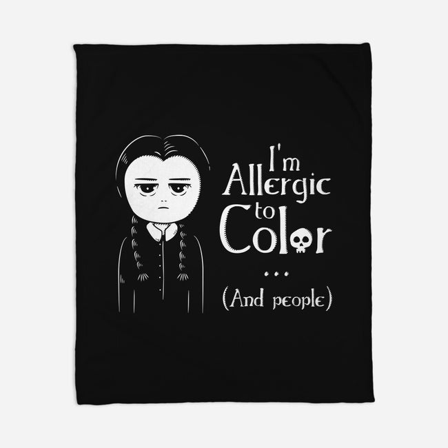 Allergic To Color-None-Fleece-Blanket-ducfrench