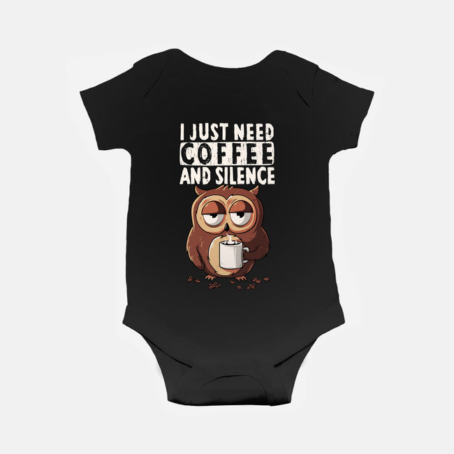Coffee And Silence-Baby-Basic-Onesie-ducfrench