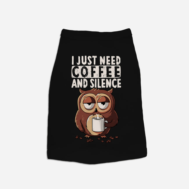 Coffee And Silence-Cat-Basic-Pet Tank-ducfrench