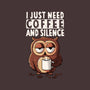 Coffee And Silence-None-Adjustable Tote-Bag-ducfrench