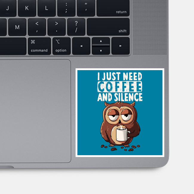 Coffee And Silence-None-Glossy-Sticker-ducfrench