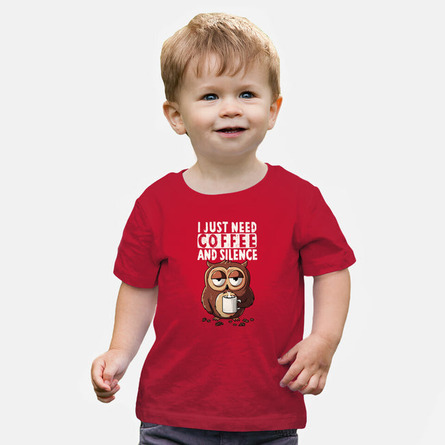 Coffee And Silence-Baby-Basic-Tee-ducfrench