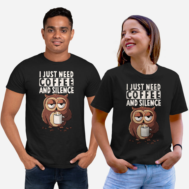 Coffee And Silence-Unisex-Basic-Tee-ducfrench