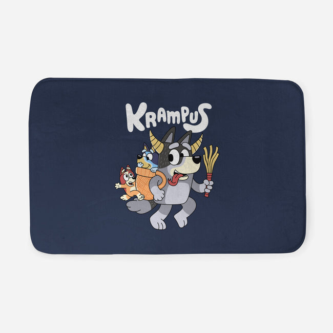 Krampus Bluey-None-Memory Foam-Bath Mat-Nemons