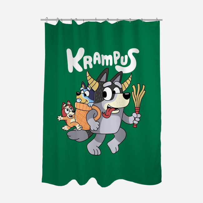 Krampus Bluey-None-Polyester-Shower Curtain-Nemons