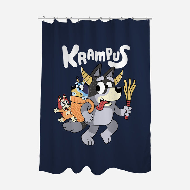 Krampus Bluey-None-Polyester-Shower Curtain-Nemons