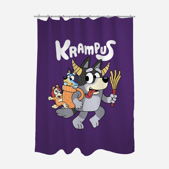 Krampus Bluey-None-Polyester-Shower Curtain-Nemons