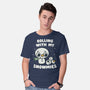 Rolling With My Snowmies-Mens-Basic-Tee-Weird & Punderful