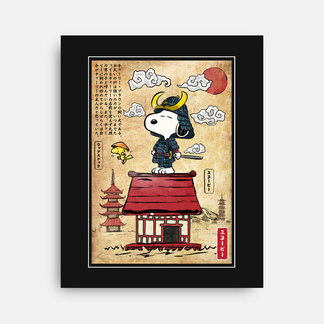 Beagle Samurai In Japan-None-Stretched-Canvas-DrMonekers