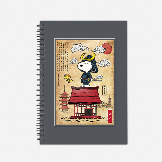 Beagle Samurai In Japan-None-Dot Grid-Notebook-DrMonekers