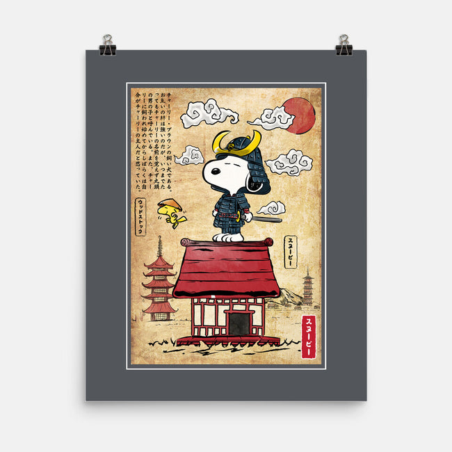 Beagle Samurai In Japan-None-Matte-Poster-DrMonekers
