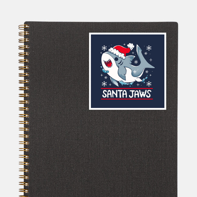 Santa Jaws-None-Glossy-Sticker-Vallina84