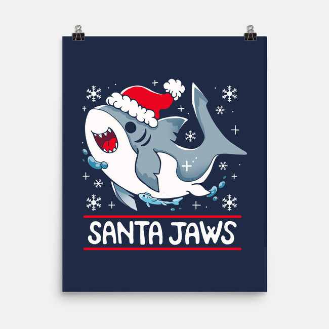 Santa Jaws-None-Matte-Poster-Vallina84