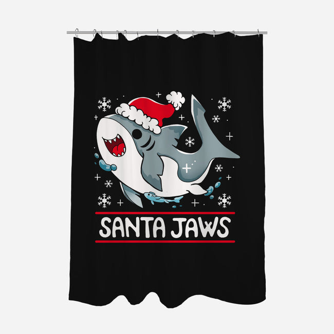 Santa Jaws-None-Polyester-Shower Curtain-Vallina84