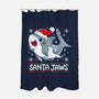 Santa Jaws-None-Polyester-Shower Curtain-Vallina84