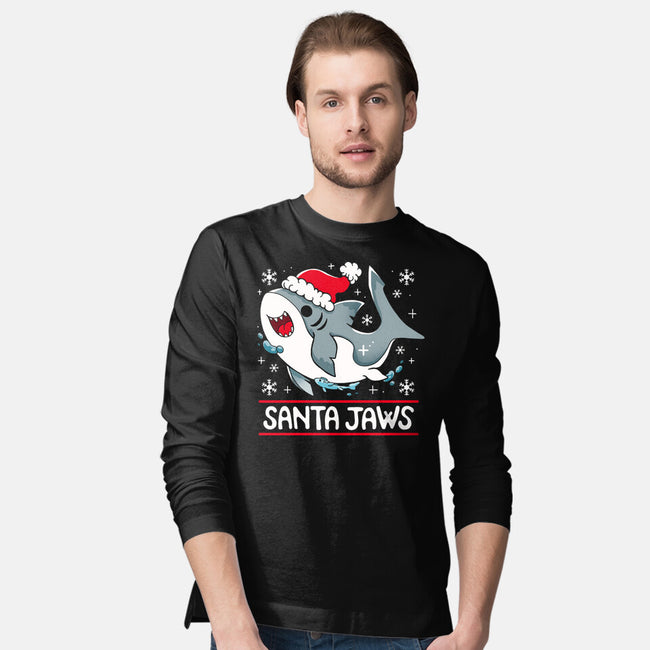 Santa Jaws-Mens-Long Sleeved-Tee-Vallina84