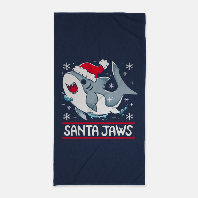 Santa Jaws-None-Beach-Towel-Vallina84