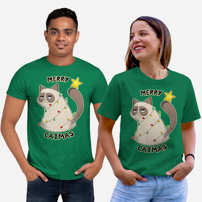 A Merry Catmas-Unisex-Basic-Tee-Umberto Vicente