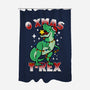 O Xmas T-Rex-None-Polyester-Shower Curtain-Boggs Nicolas