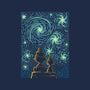 Starry Winter Night-Unisex-Kitchen-Apron-erion_designs