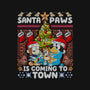 Santa Paws Is Coming-Mens-Basic-Tee-CoD Designs